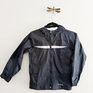 L.L. Bean Kids Black Vintage Raincoat Light Jacket